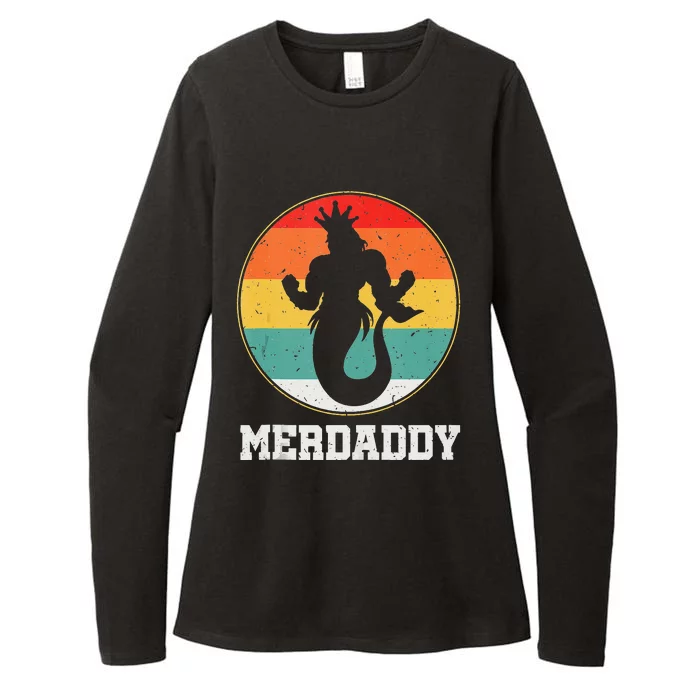 Merdaddy Security Merman Mermaid Daddy Fish Father's Day Tank Top Womens CVC Long Sleeve Shirt