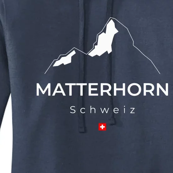 Matterhorn Switzerland Mountains Rock Climbing Hiking Women's Pullover Hoodie