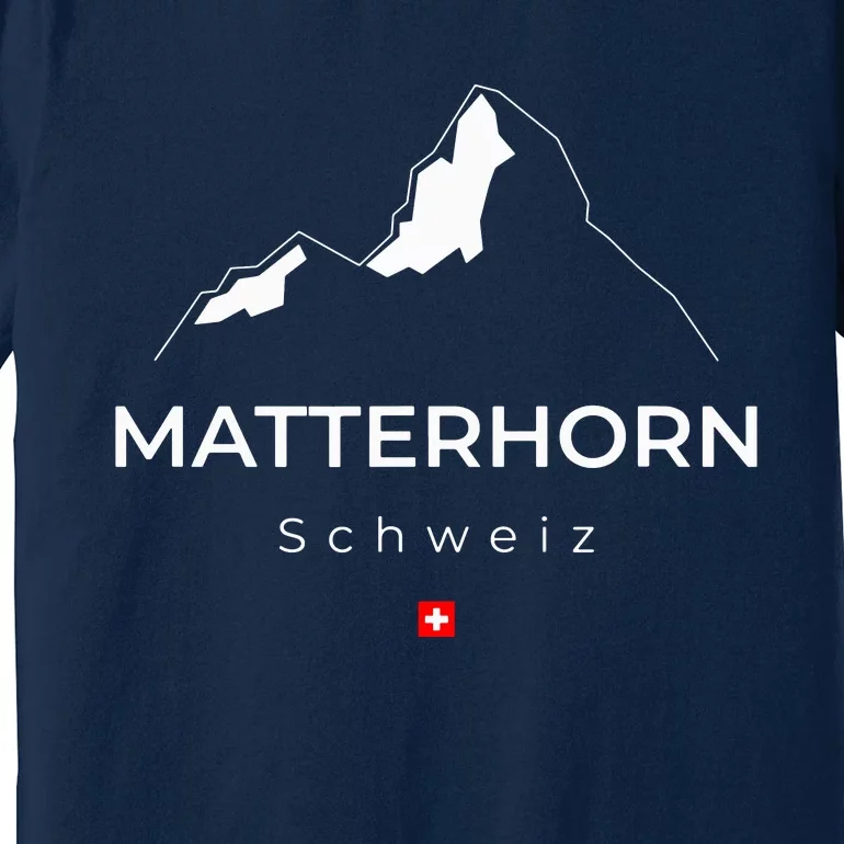 Matterhorn Switzerland Mountains Rock Climbing Hiking Premium T-Shirt