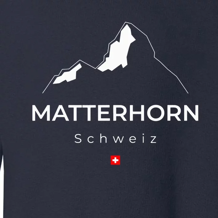 Matterhorn Switzerland Mountains Rock Climbing Hiking Toddler Sweatshirt