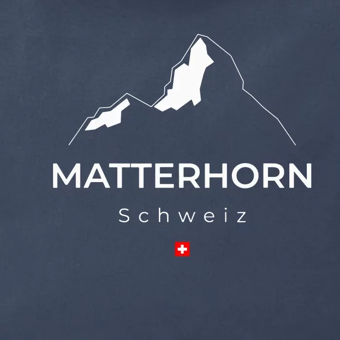 Matterhorn Switzerland Mountains Rock Climbing Hiking Zip Tote Bag