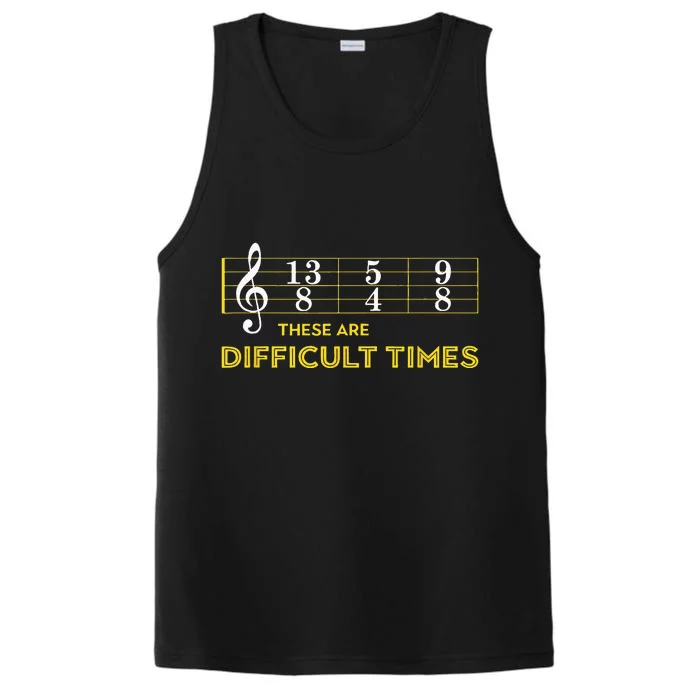 Musician Sheet Music These Are Difficult Times Performance Tank