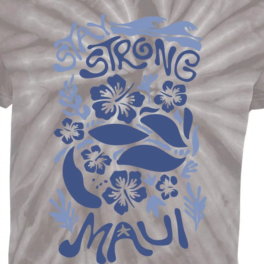 Maui Strong Maui Wildfire Relief Support For Hawaii Fire Kids Tie-Dye T-Shirt