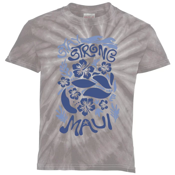 Maui Strong Maui Wildfire Relief Support For Hawaii Fire Kids Tie-Dye T-Shirt