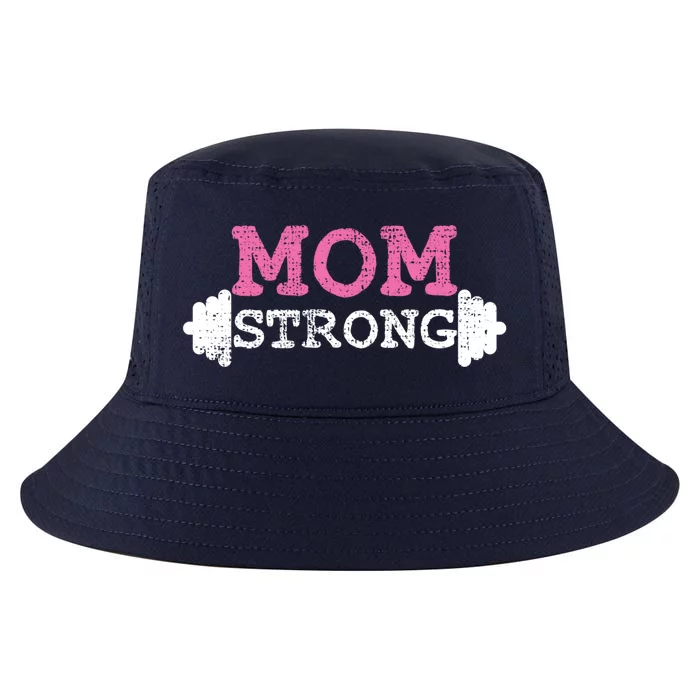 Mom Strong Mother Mama Fitness Bodybuilding Weightlifting Gift Cool Comfort Performance Bucket Hat