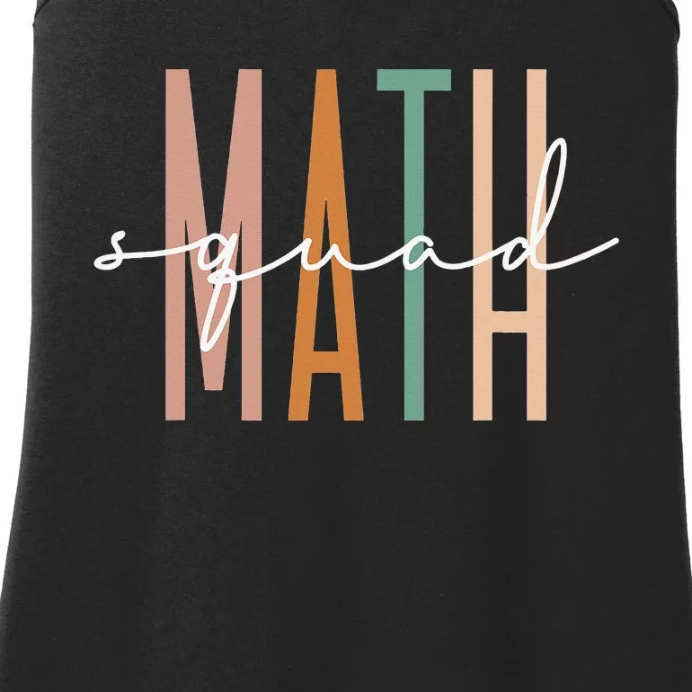 Math Squad Math Teacher Math Class Team Appreciation Ladies Essential Tank