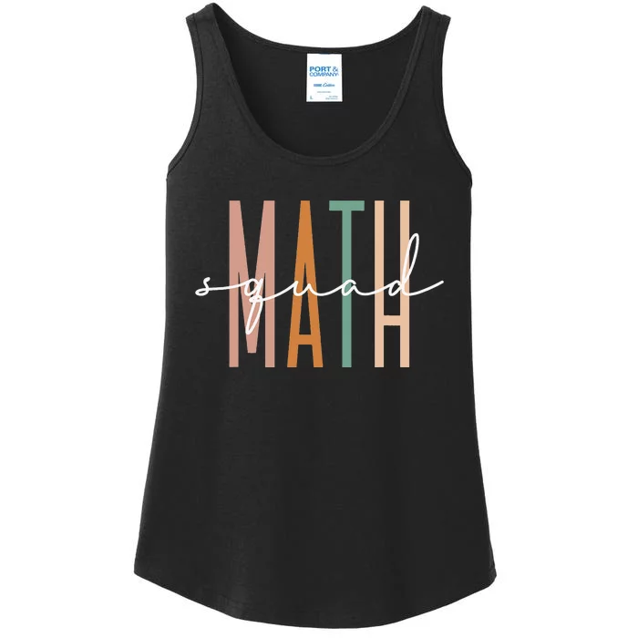 Math Squad Math Teacher Math Class Team Appreciation Ladies Essential Tank