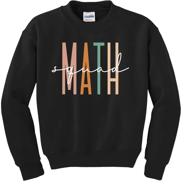 Math Squad Math Teacher Math Class Team Appreciation Kids Sweatshirt