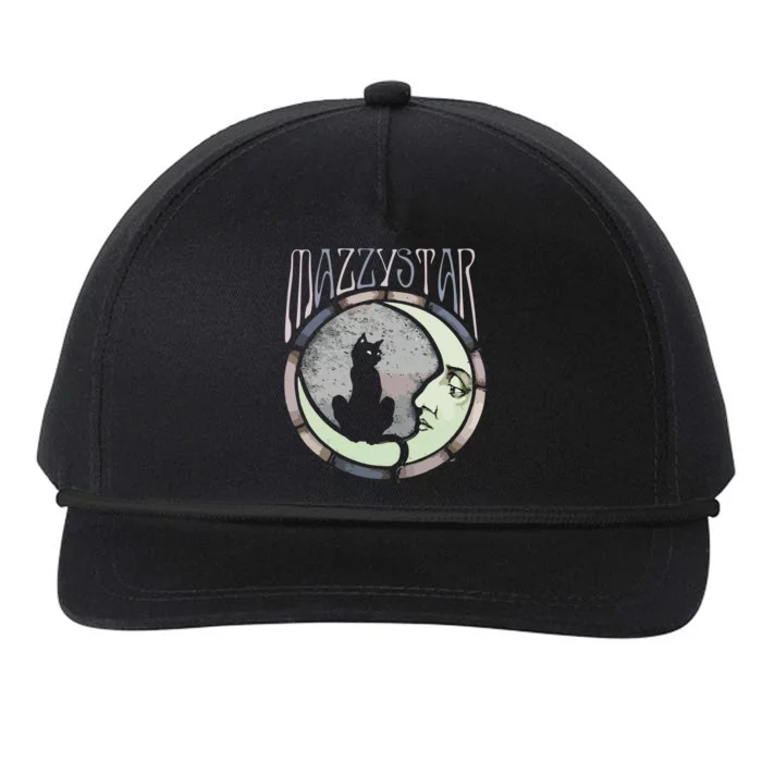 Mazzy Star Moon And Cat Snapback Five-Panel Rope Hat