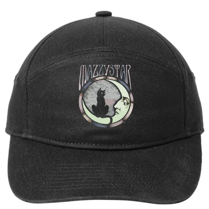 Mazzy Star Moon And Cat 7-Panel Snapback Hat