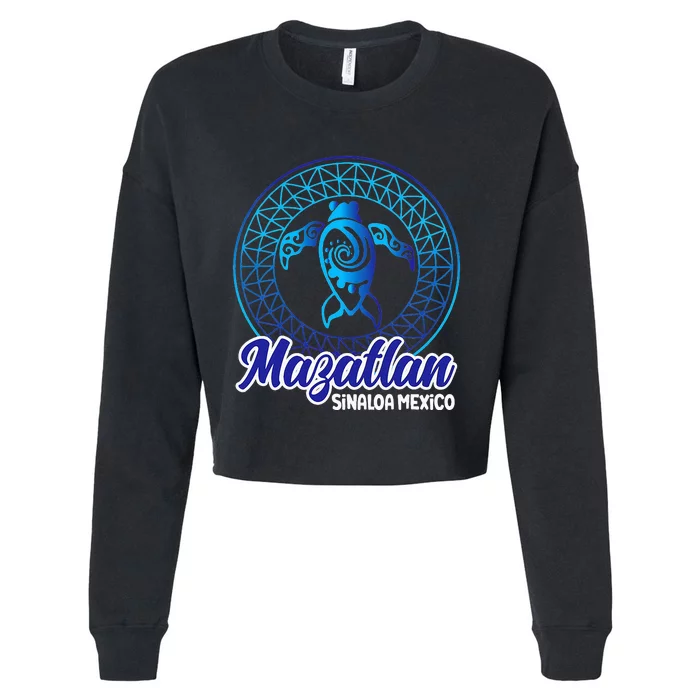 Mazatlan Sinaloa Mexico Souvenirs Baja California Turtles Cropped Pullover Crew