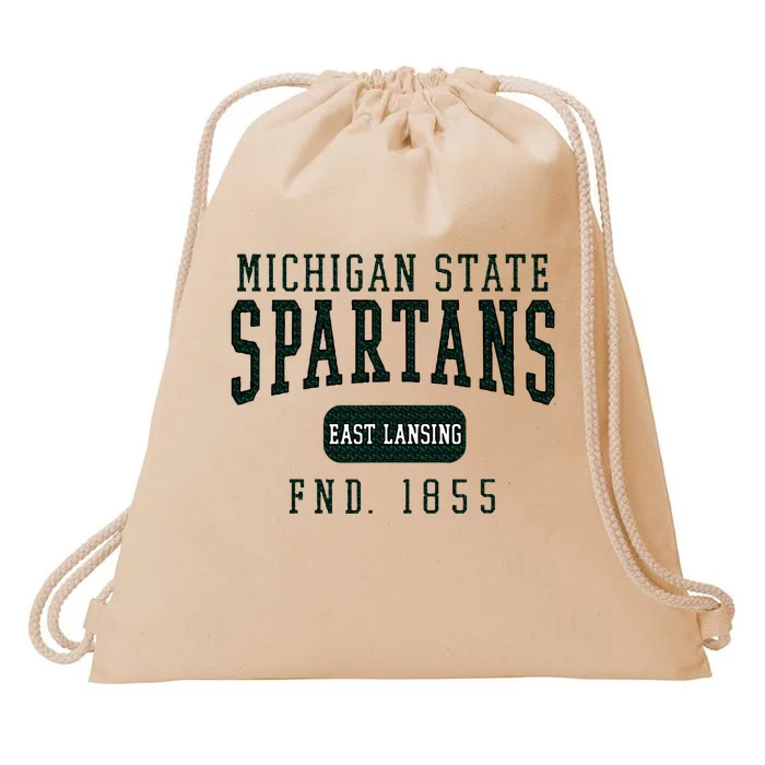 Michigan State Msu Spartans Founded Date Drawstring Bag