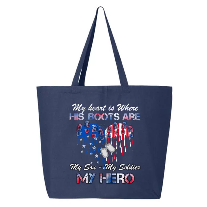 My Son My Soldier My Hero Veteran Military Gift 25L Jumbo Tote