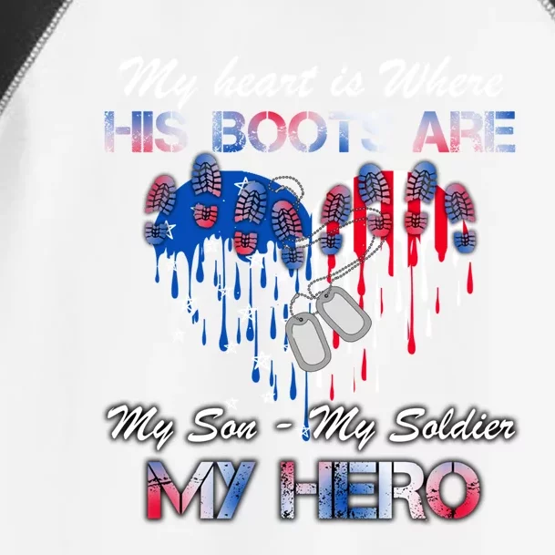 My Son My Soldier My Hero Veteran Military Gift Toddler Fine Jersey T-Shirt