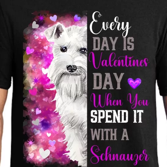 Miniature Schnauzer Mom Funny Valentines Day Dog Lovers Gift Pajama Set