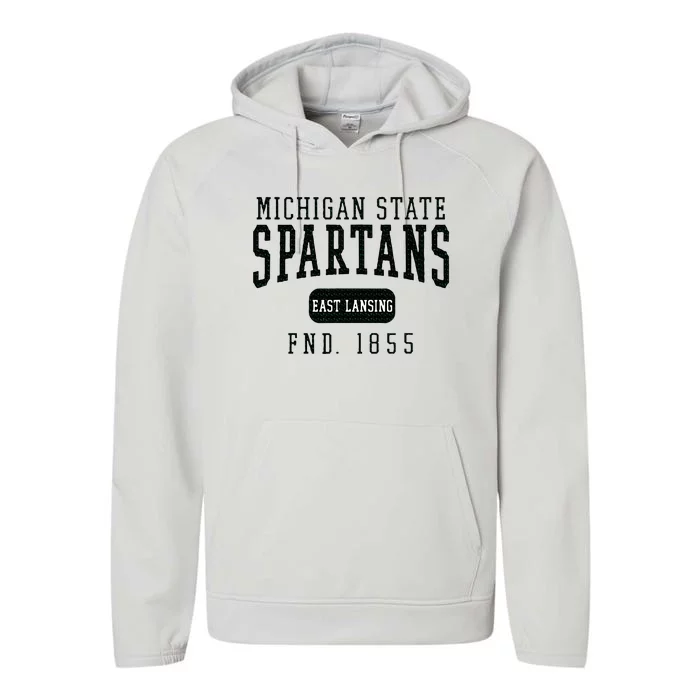 Michigan State Msu Spartans Founded Date Performance Fleece Hoodie