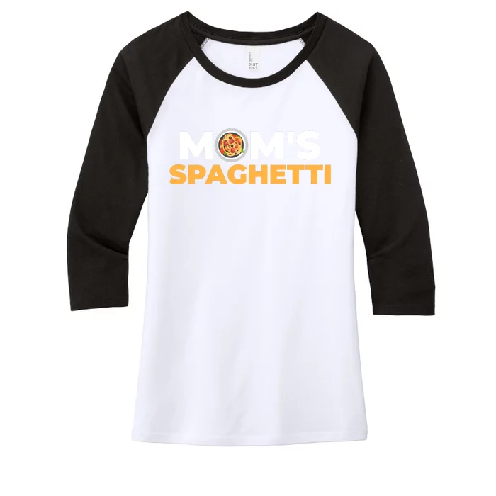 Mom's Spaghetti Women's Tri-Blend 3/4-Sleeve Raglan Shirt