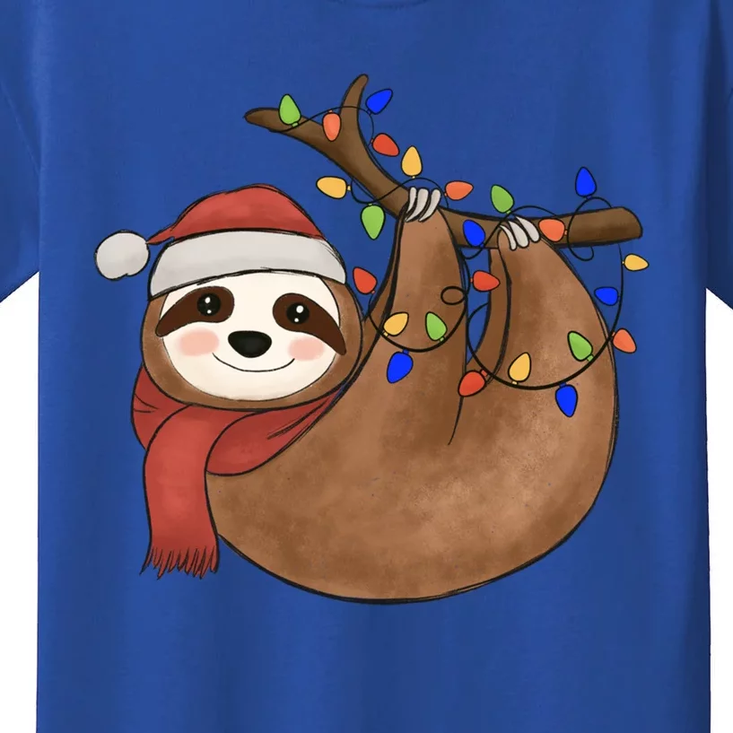 Merry Slothmas Meaningful Gift Sloth Lover Funny Christmas Costume Gift Kids T-Shirt