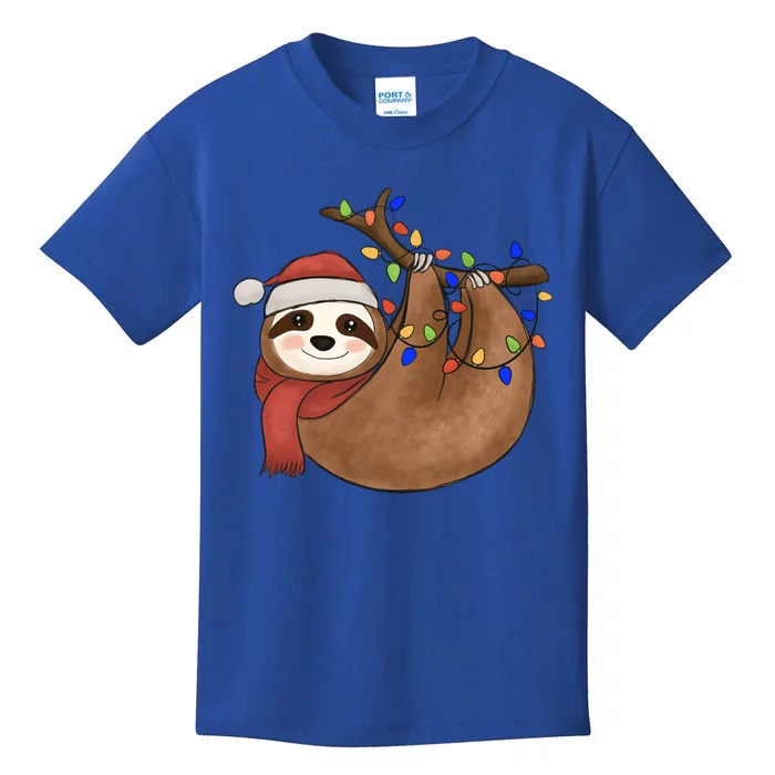 Merry Slothmas Meaningful Gift Sloth Lover Funny Christmas Costume Gift Kids T-Shirt