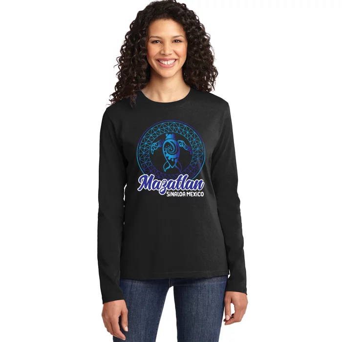 Mazatlan Sinaloa Mexico Souvenirs Baja California Turtles Ladies Long Sleeve Shirt