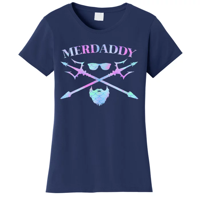 Merdaddy Security Merdad Merman Daddy Costume Fathers Day Women's T-Shirt