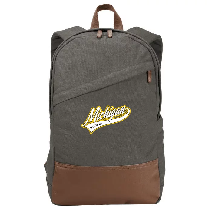 Michigan Strong Cotton Canvas Backpack