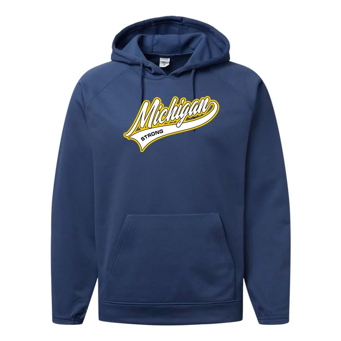 Michigan Strong Performance Fleece Hoodie