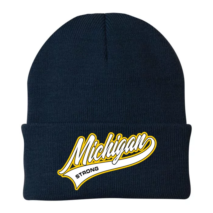 Michigan Strong Knit Cap Winter Beanie