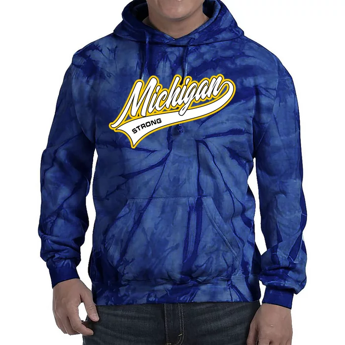 Michigan Strong Tie Dye Hoodie