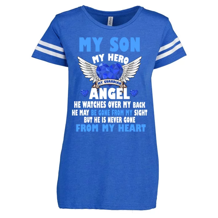 My Son My Hero My Angel Enza Ladies Jersey Football T-Shirt