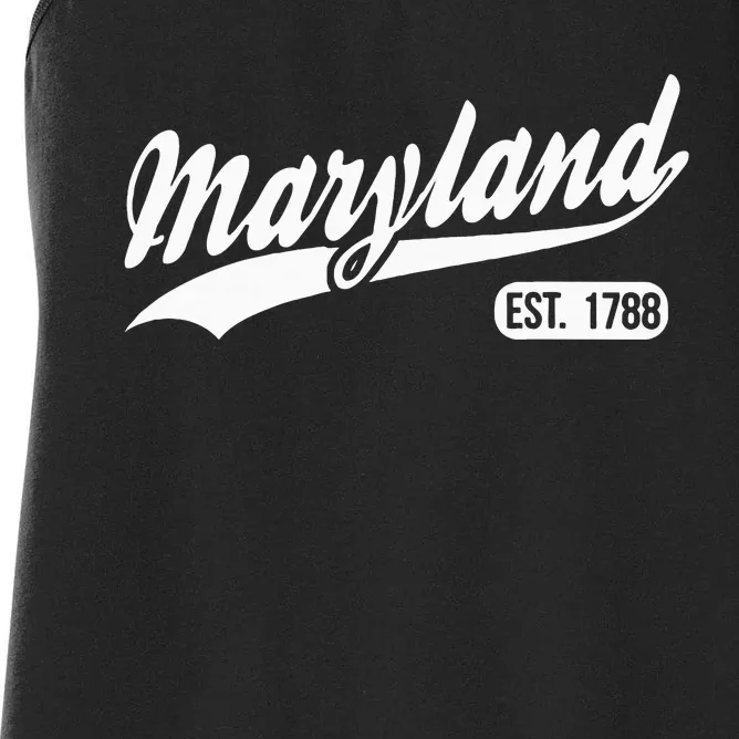 Maryland State Map Maryland Home Women's Racerback Tank