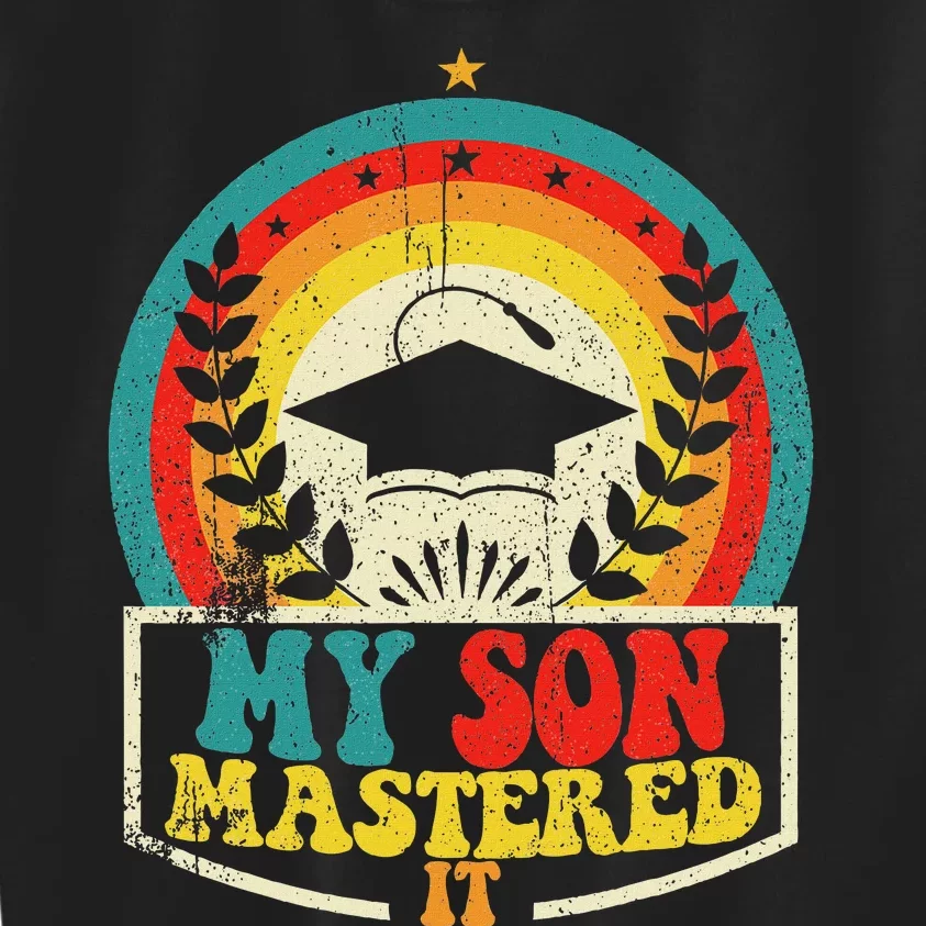 My Son Mastered It Class Of 2024 Vintage Masters Kids Sweatshirt