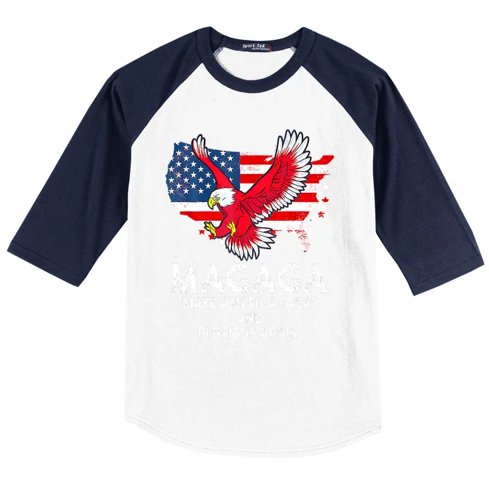 MAGAGA Shirt Make America Great And Glorious Again Trump President Baseball Sleeve Shirt