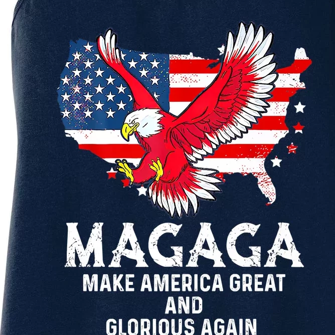 MAGAGA Shirt Make America Great And Glorious Again Trump President Women's Racerback Tank