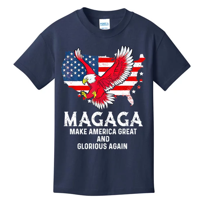 MAGAGA Shirt Make America Great And Glorious Again Trump President Kids T-Shirt