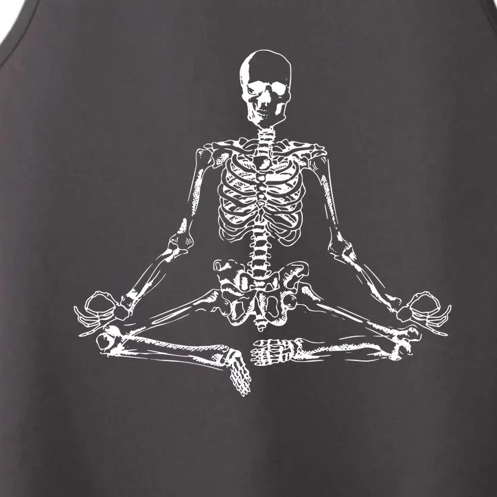 Meditating Skeleton Performance Tank