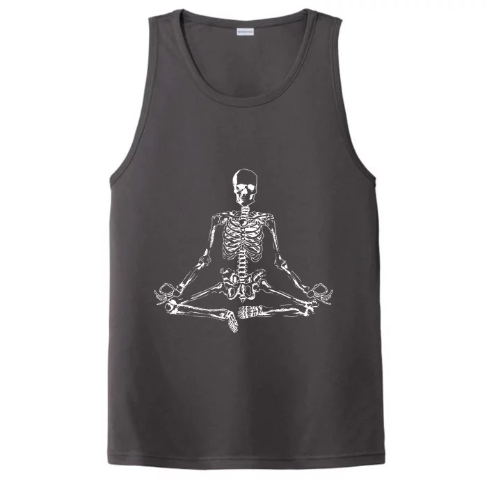 Meditating Skeleton Performance Tank