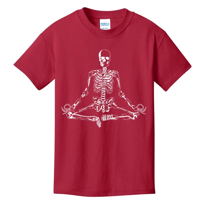 Meditating Skeleton Kids T-Shirt