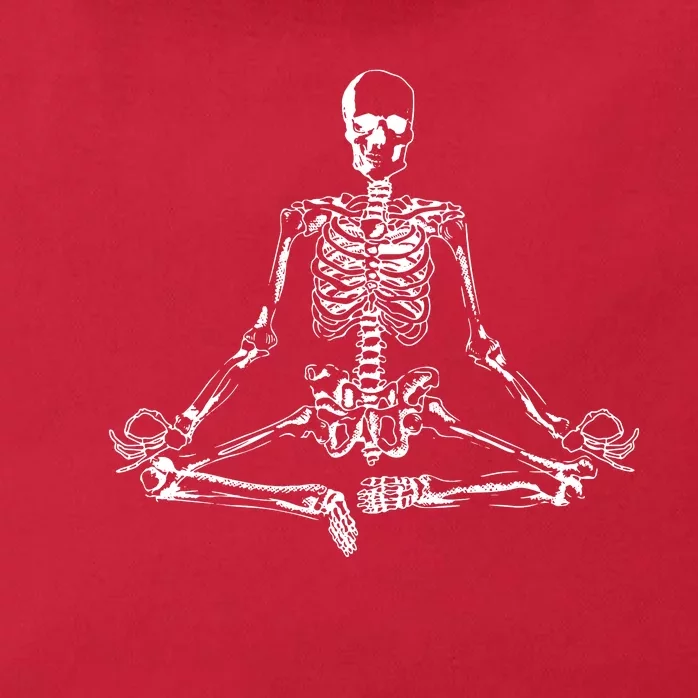 Meditating Skeleton Zip Tote Bag