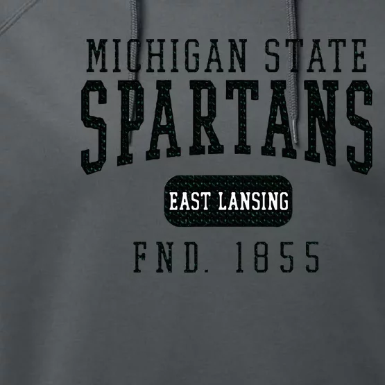 Michigan State Msu Spartans Founded Date Performance Fleece Hoodie