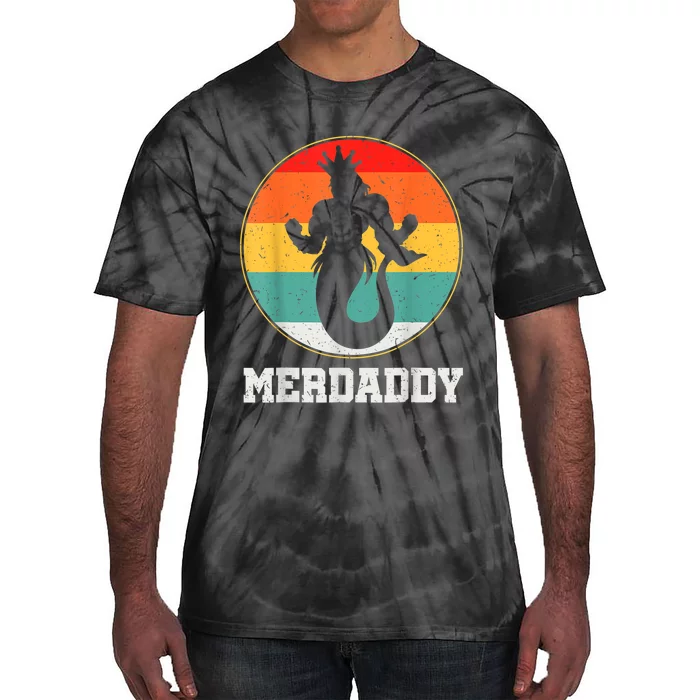 Merdaddy Security Merman Mermaid Daddy Fish Fathers Day Tie-Dye T-Shirt