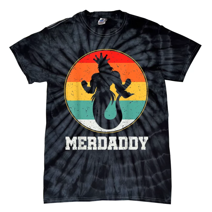 Merdaddy Security Merman Mermaid Daddy Fish Fathers Day Tie-Dye T-Shirt