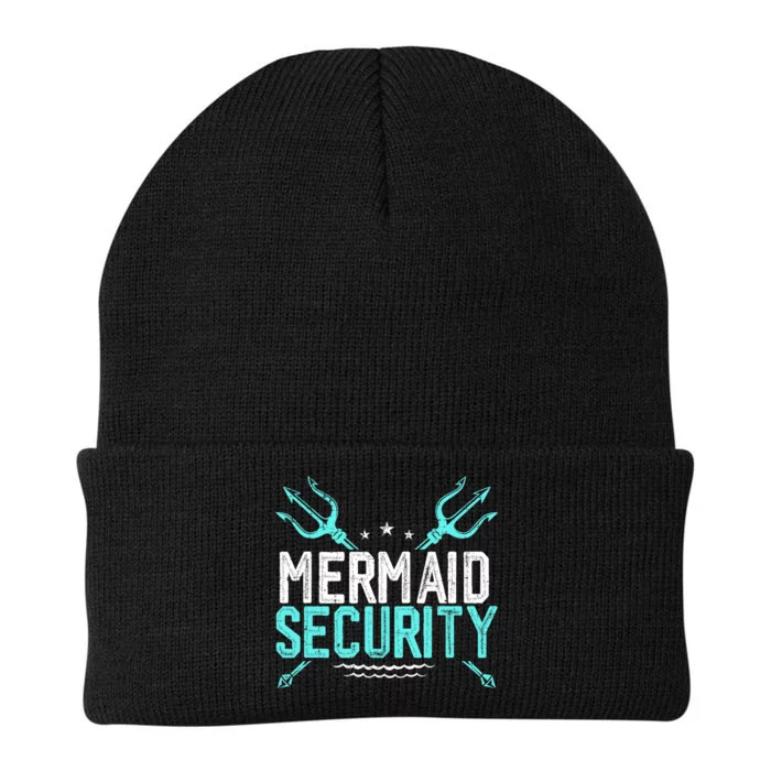 Mermaid Security Mermaid Dad Birthday Merdad Knit Cap Winter Beanie