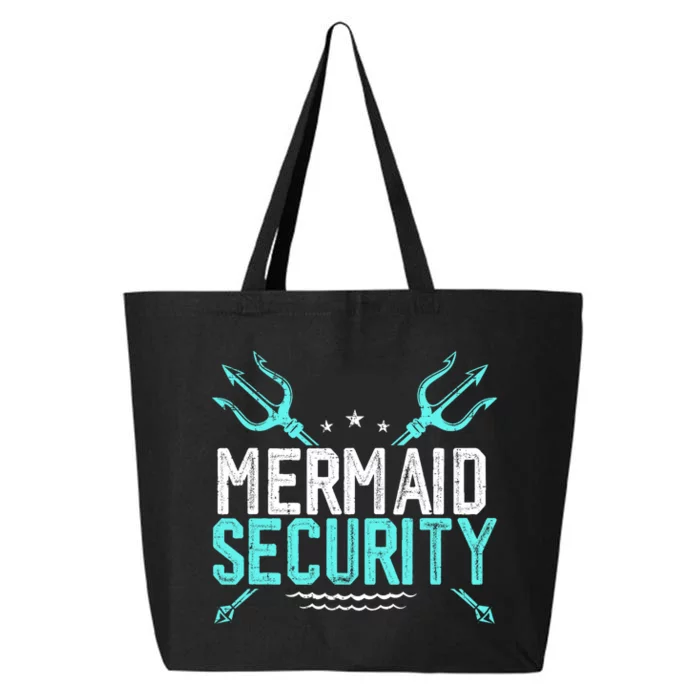 Mermaid Security Mermaid Dad Birthday Merdad 25L Jumbo Tote