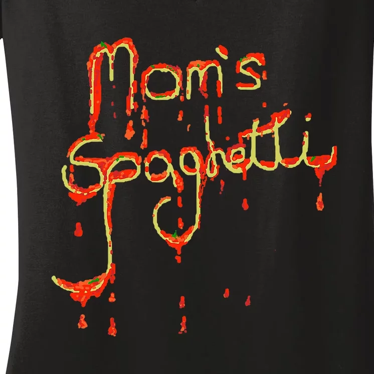 MomS Spaghetti Music Women's V-Neck T-Shirt