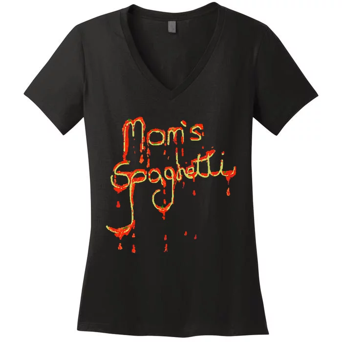 MomS Spaghetti Music Women's V-Neck T-Shirt