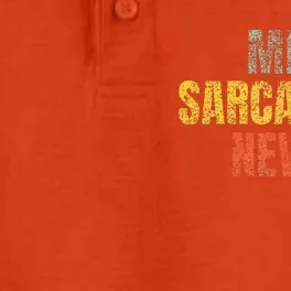 Me Sarcastic Never Funny Sarcasm Dry Zone Grid Performance Polo