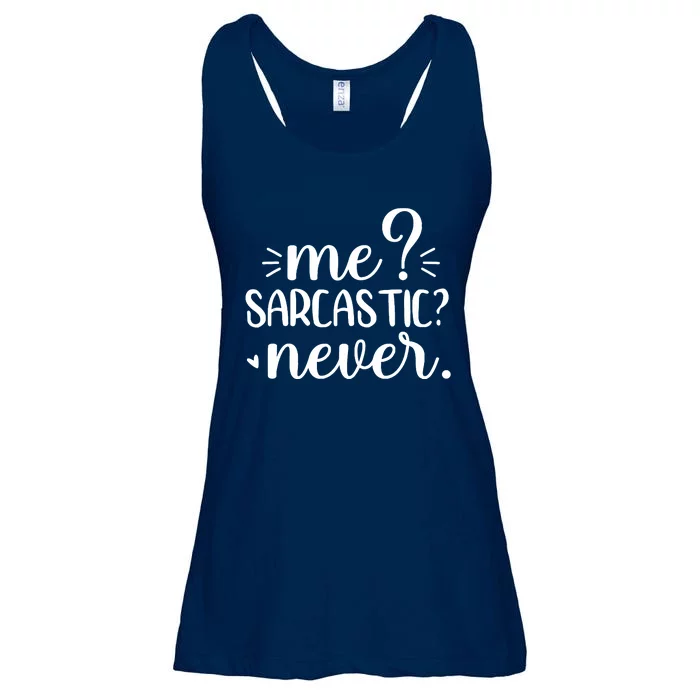 Me Sarcastic Never Funny Saying Ladies Essential Flowy Tank