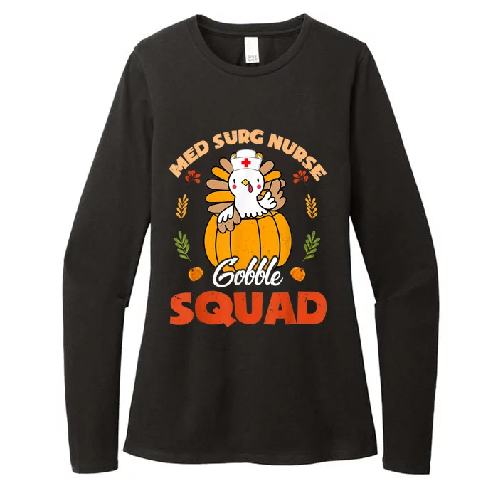 Med Surg Nurse Gobble Squad Turkey RN Thanksgiving Matching Womens CVC Long Sleeve Shirt