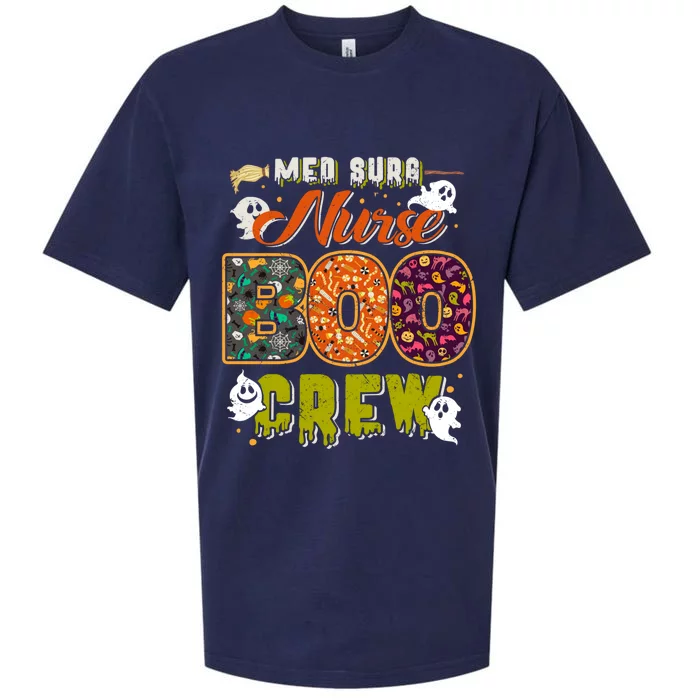 Med Surg Nurse Boo Crew Rn Squad Halloween Matching Gift Sueded Cloud Jersey T-Shirt